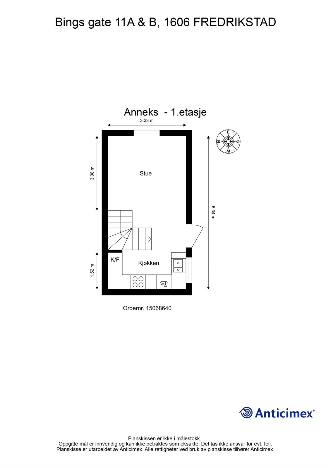 Veiledende skisse av første etasje i anneks. Galleribilde