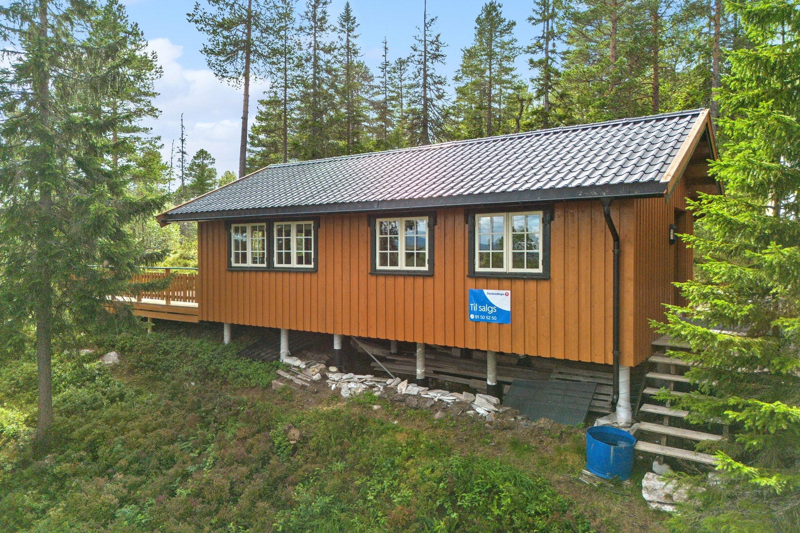 Hytta har innlagt strøm. Galleribilde