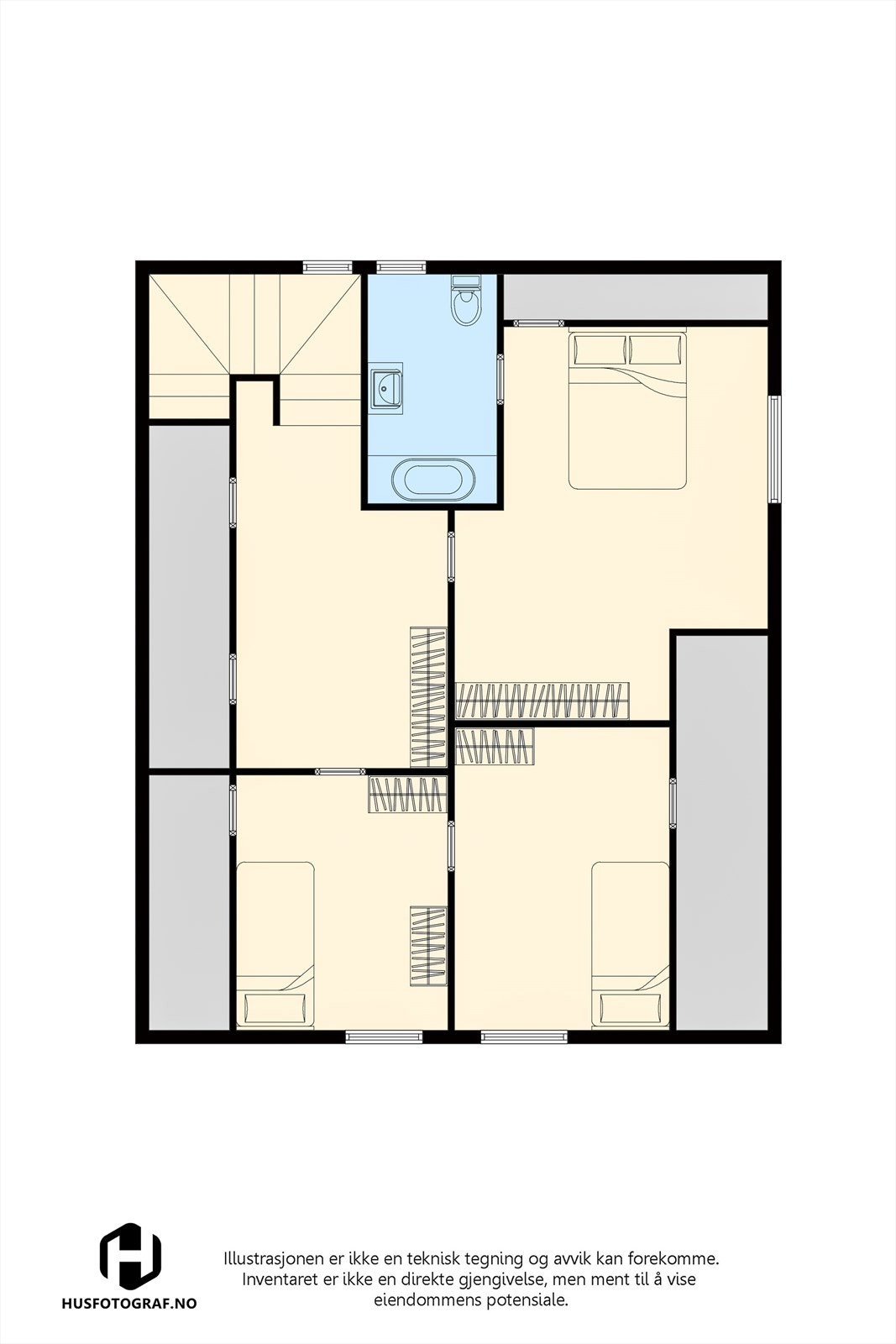 Plantegning 2. etasje Galleribilde