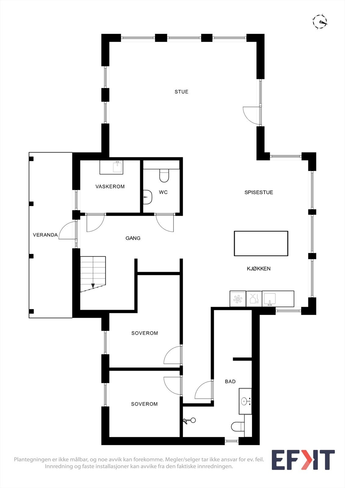 Plantegning 1.etg. Galleribilde