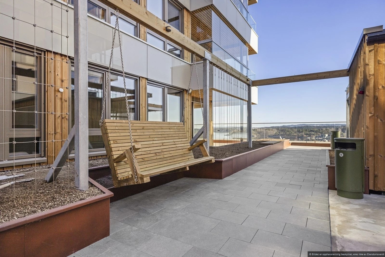 Felles takterrasse for beboerne. Galleribilde