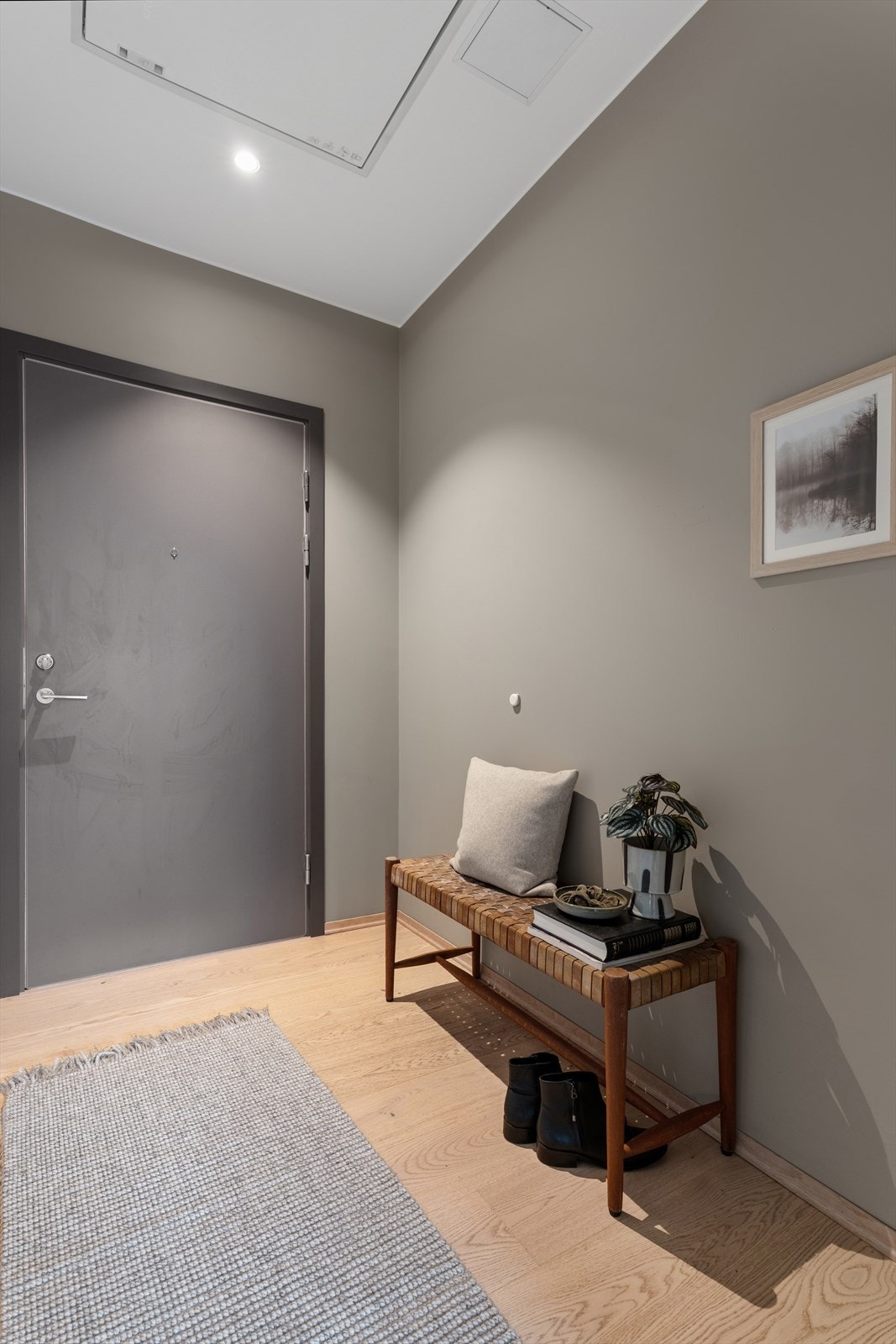 Entré/gang med plass til knaggrekke og skohylle/skoskap. Galleribilde