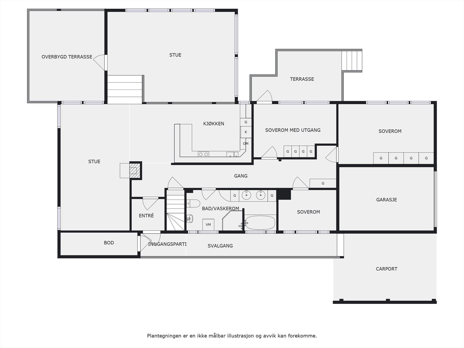 Plantegning 1. etasje. Galleribilde