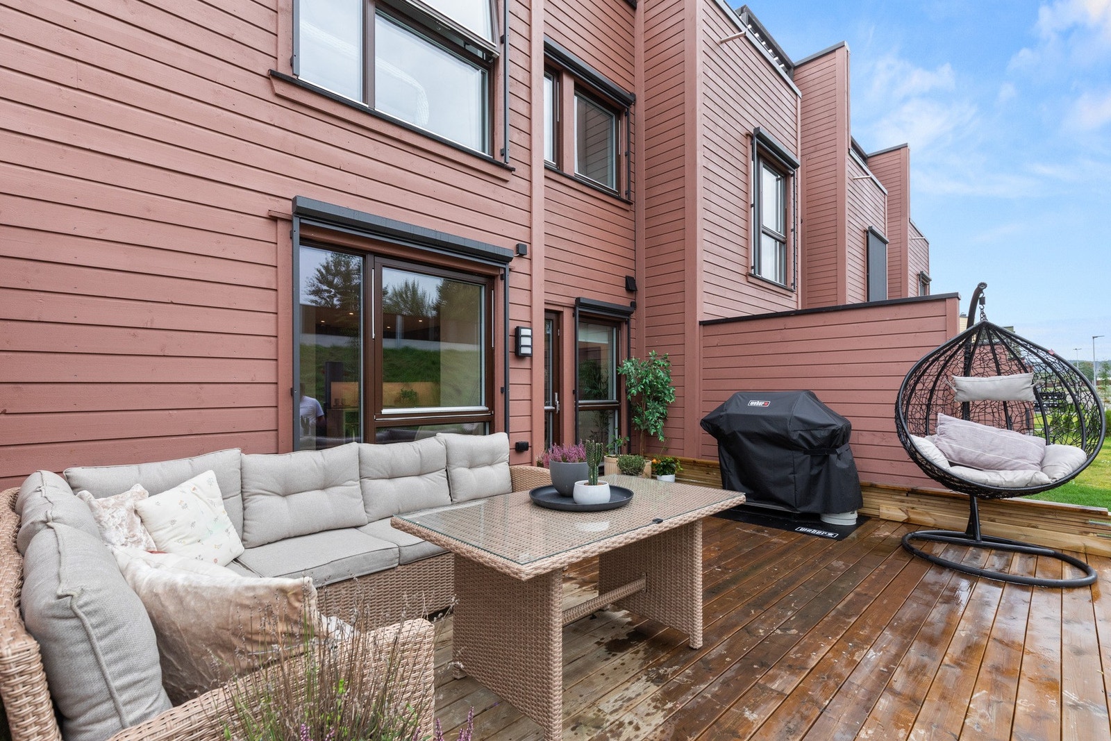 God plass til ønsket møblement og grill. Galleribilde