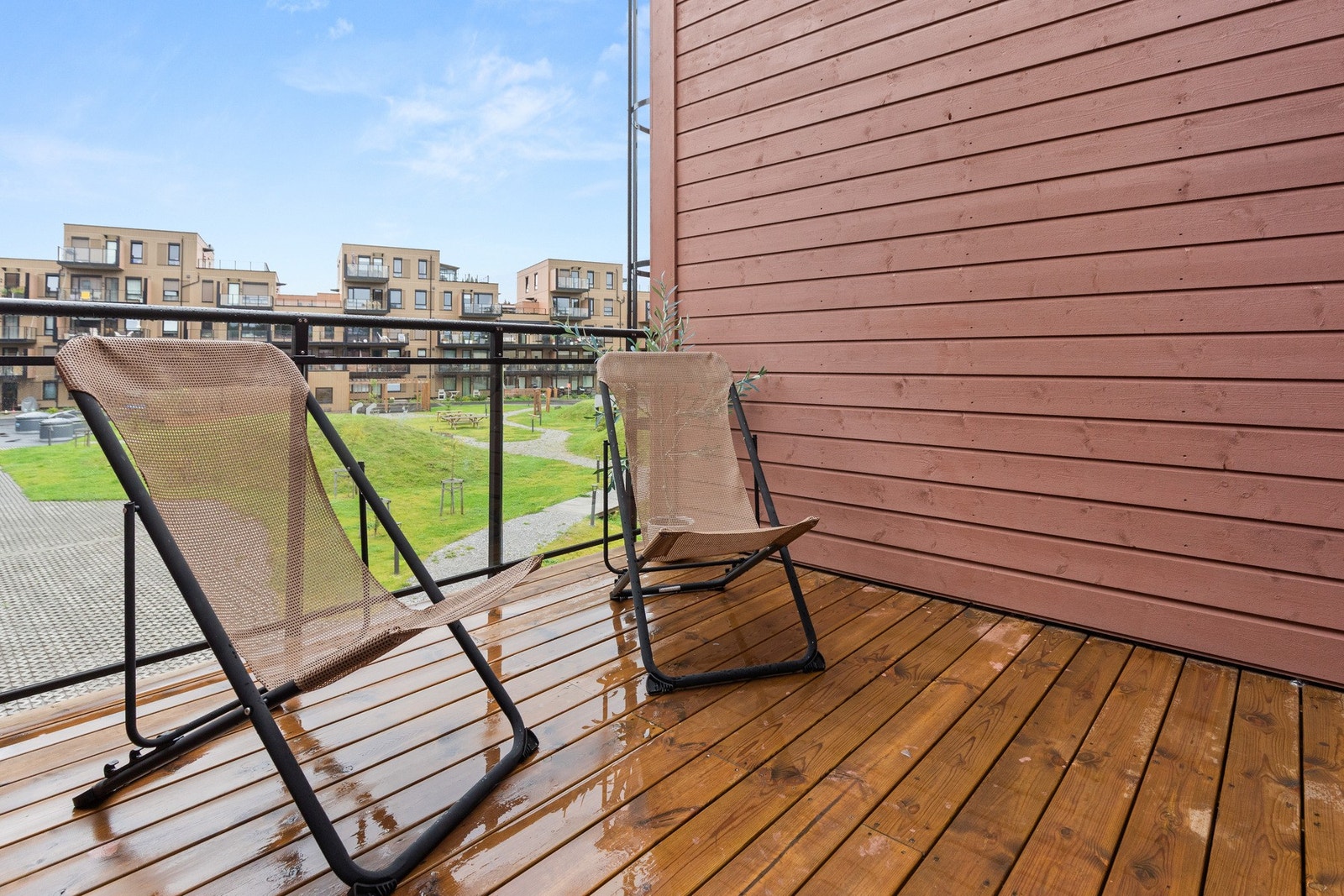 Balkongen er på 8 kvm. Galleribilde