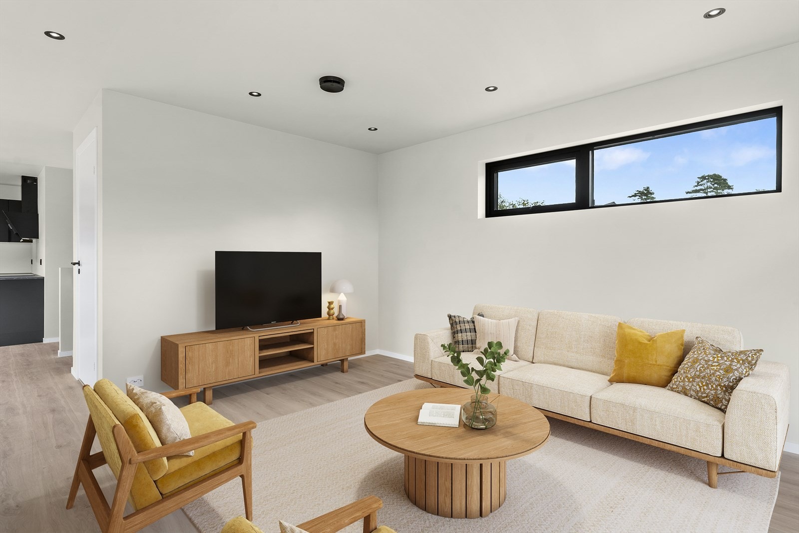 De møblerte bildene er digitalt stylet Galleribilde