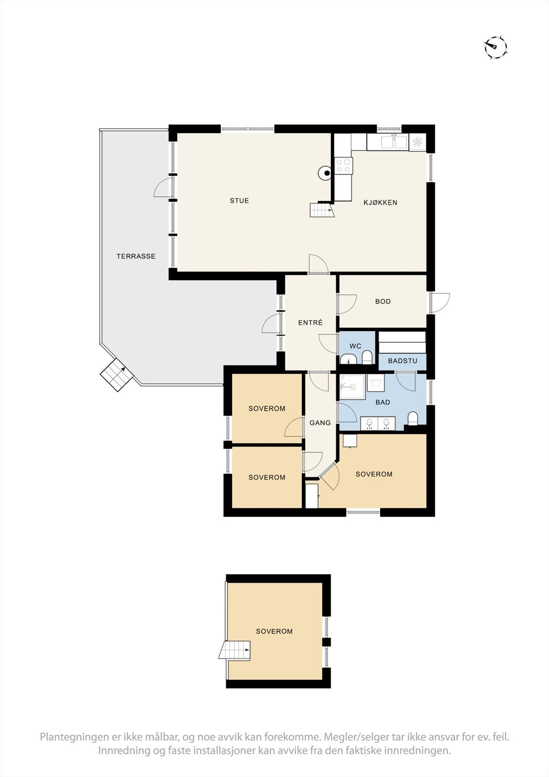 Plantegningen for hele hytten. Galleribilde