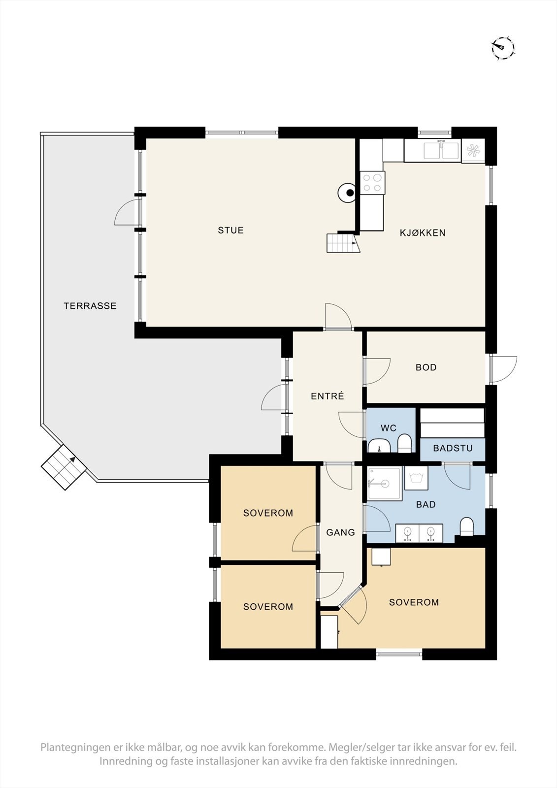 Plantegning 1 etg Galleribilde