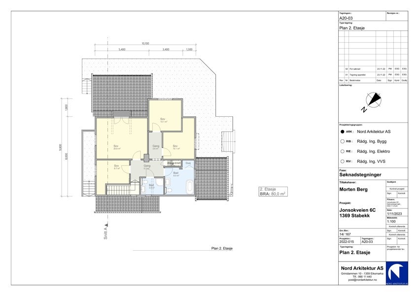 Plantegning 2. etasje Galleribilde