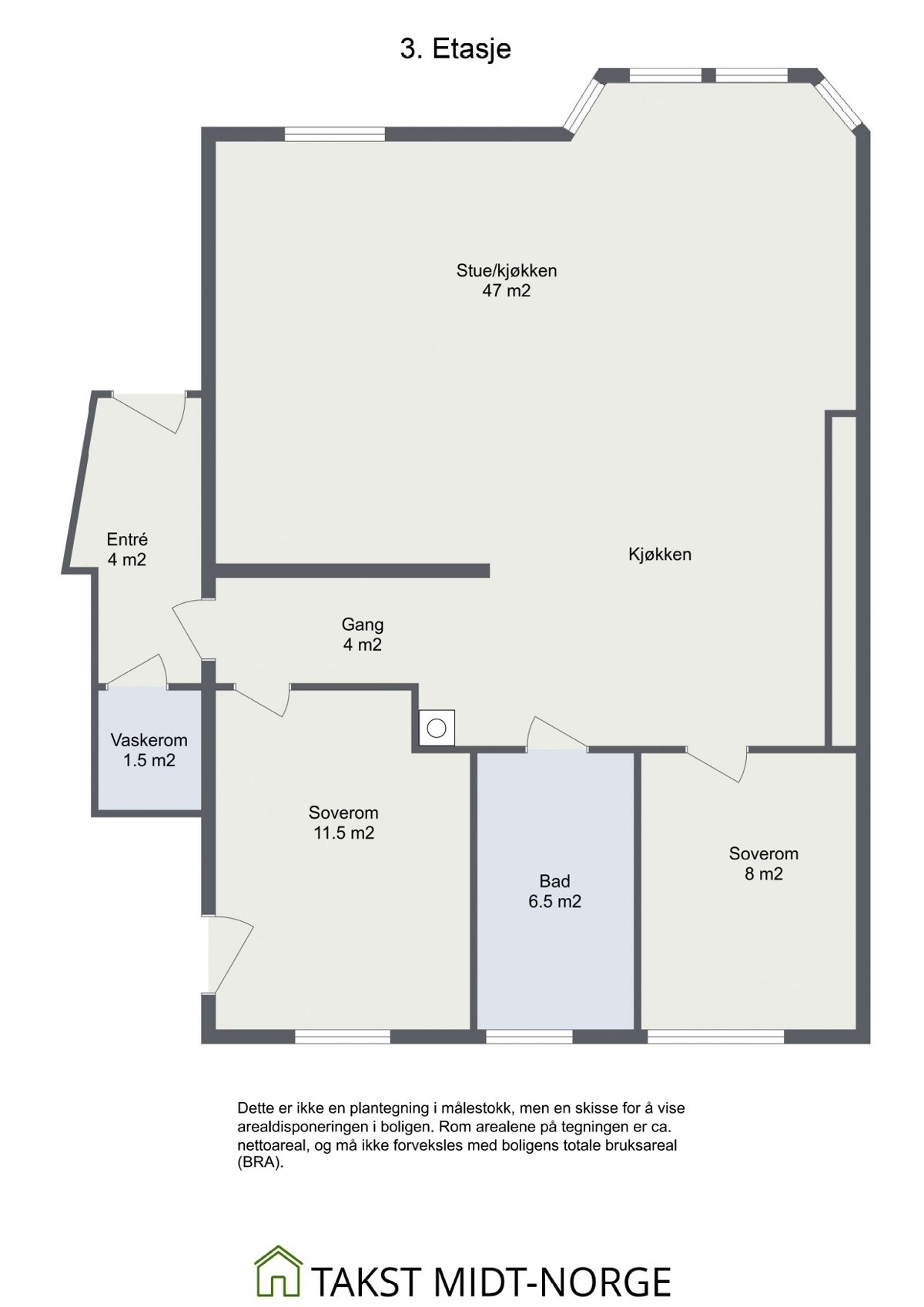 Planskisse - 3. Etasje. Galleribilde