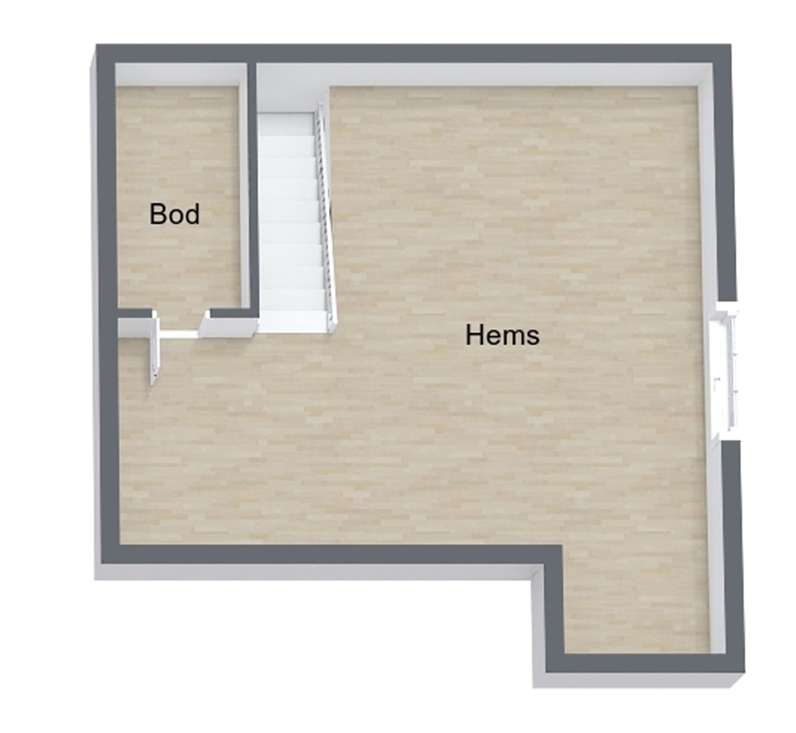 Plantegning loftetasje Galleribilde