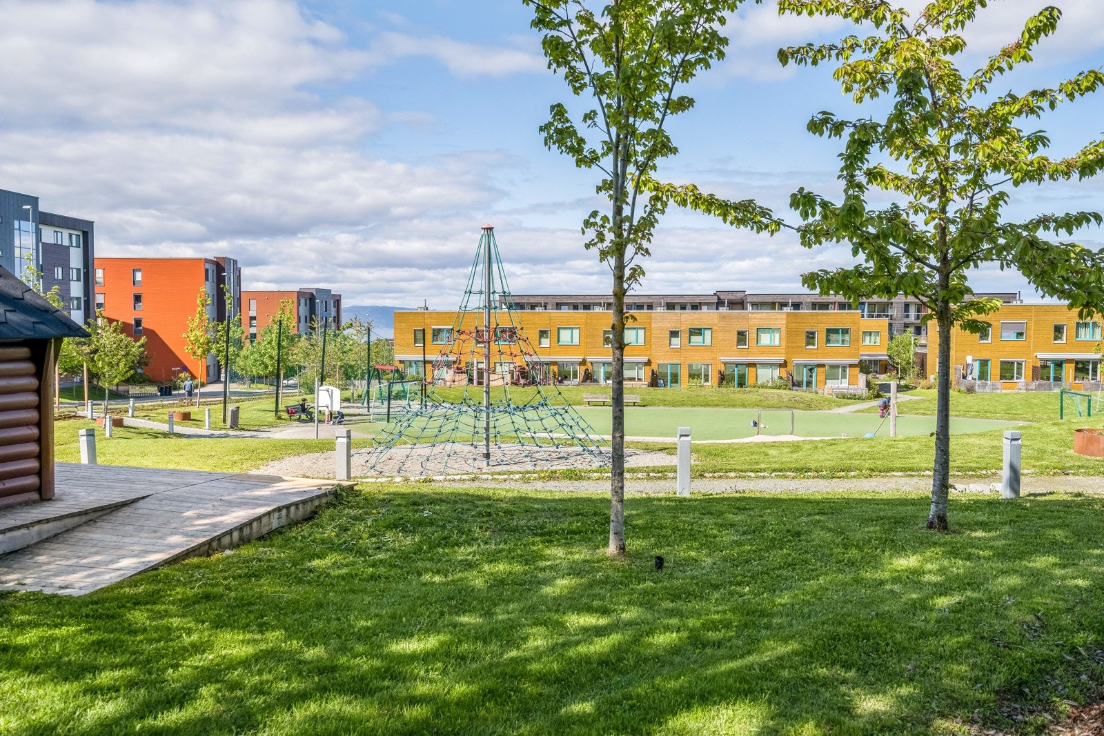Det grønne rommet legger opp til sosialt naboskap. Galleribilde