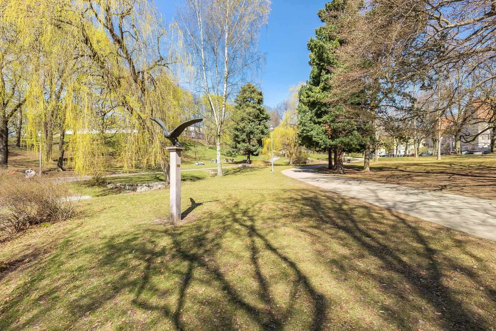 Til tross for at leiligheten ligger sentralt er det likevel flere flotte grøntområder i nærområdet Galleribilde