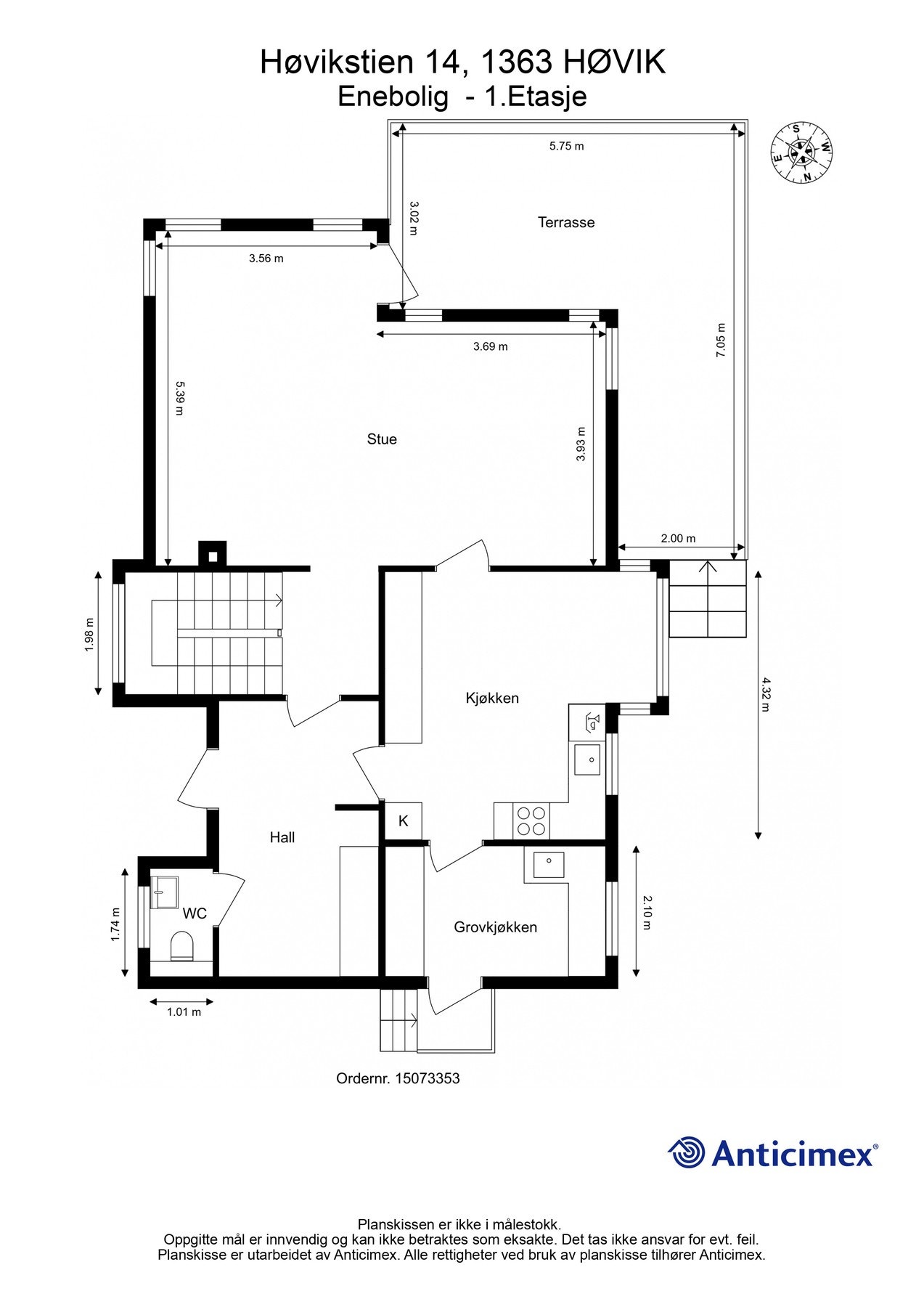 Plantegning - 1.etasje Galleribilde