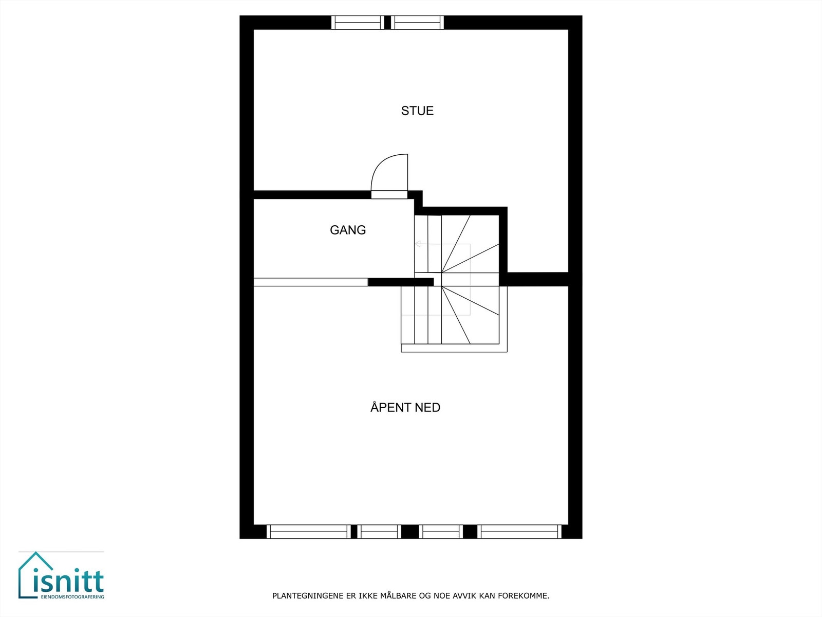 Plantegning loftstue/hems. Galleribilde
