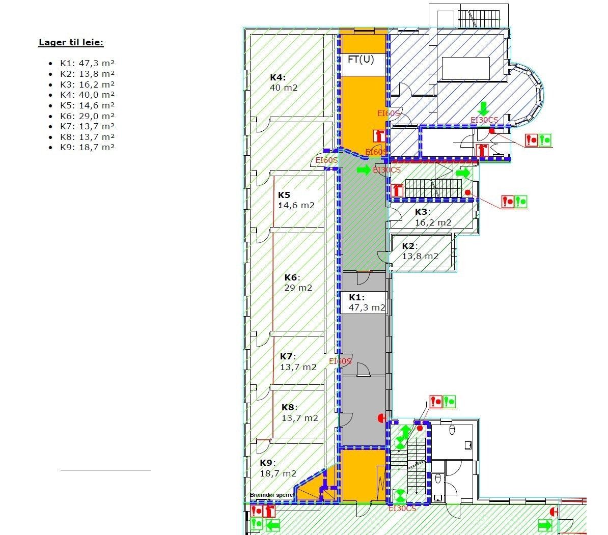 Oversikt over lokaler tilgjengelig Galleribilde