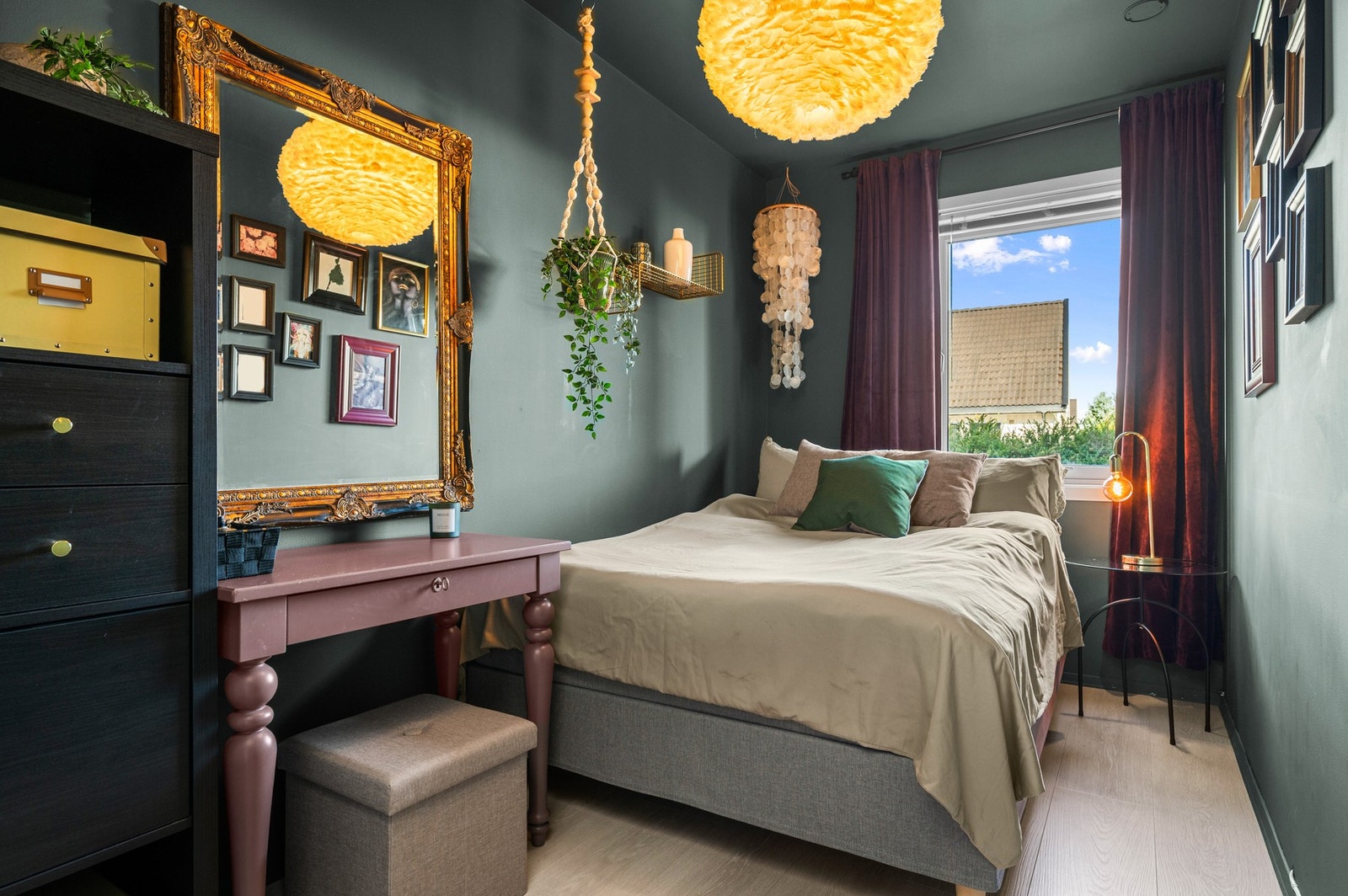 Soverom 2 malt i Organic green - naturlig og harmonisk Galleribilde