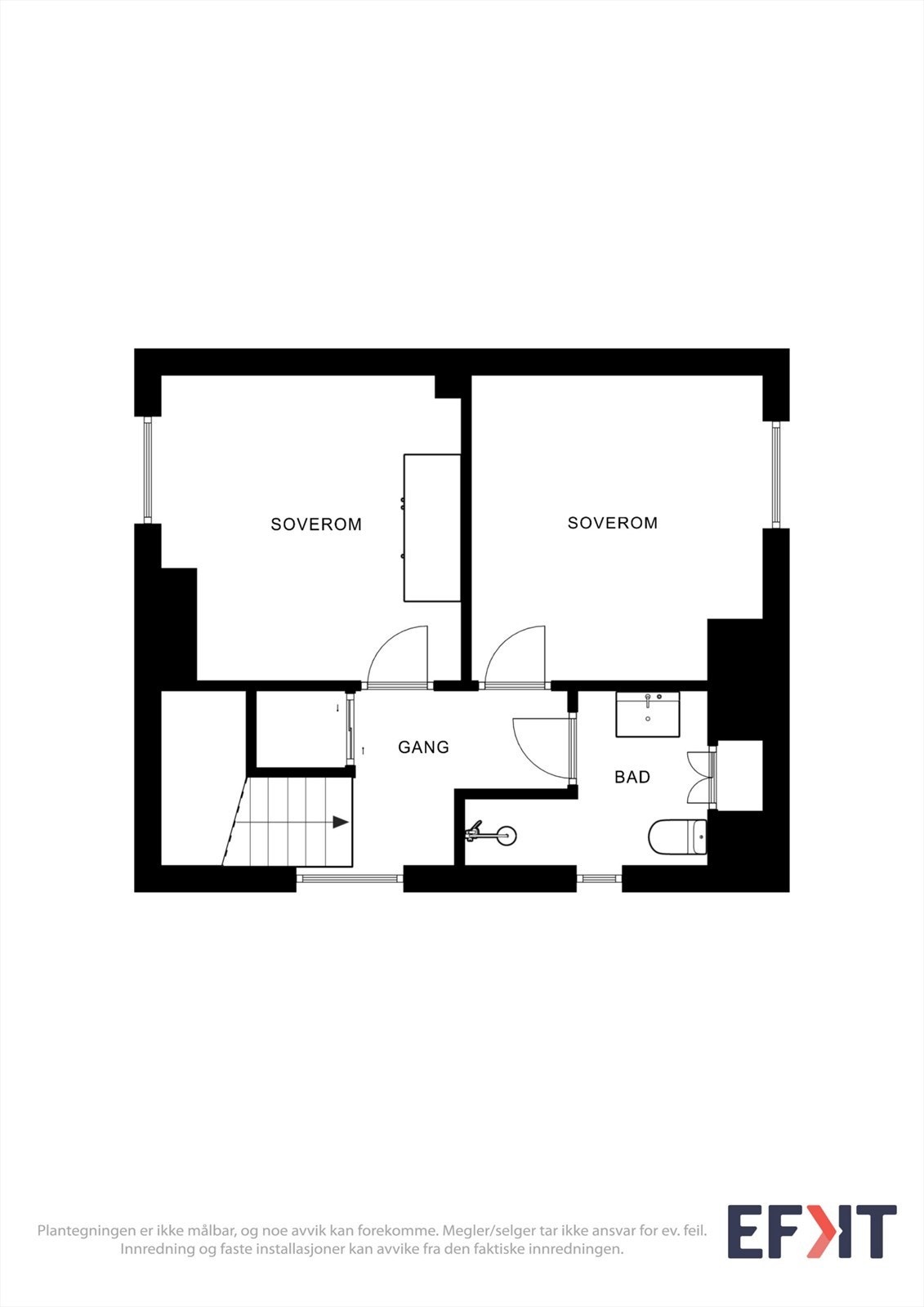 Plantegning loftetasje Galleribilde