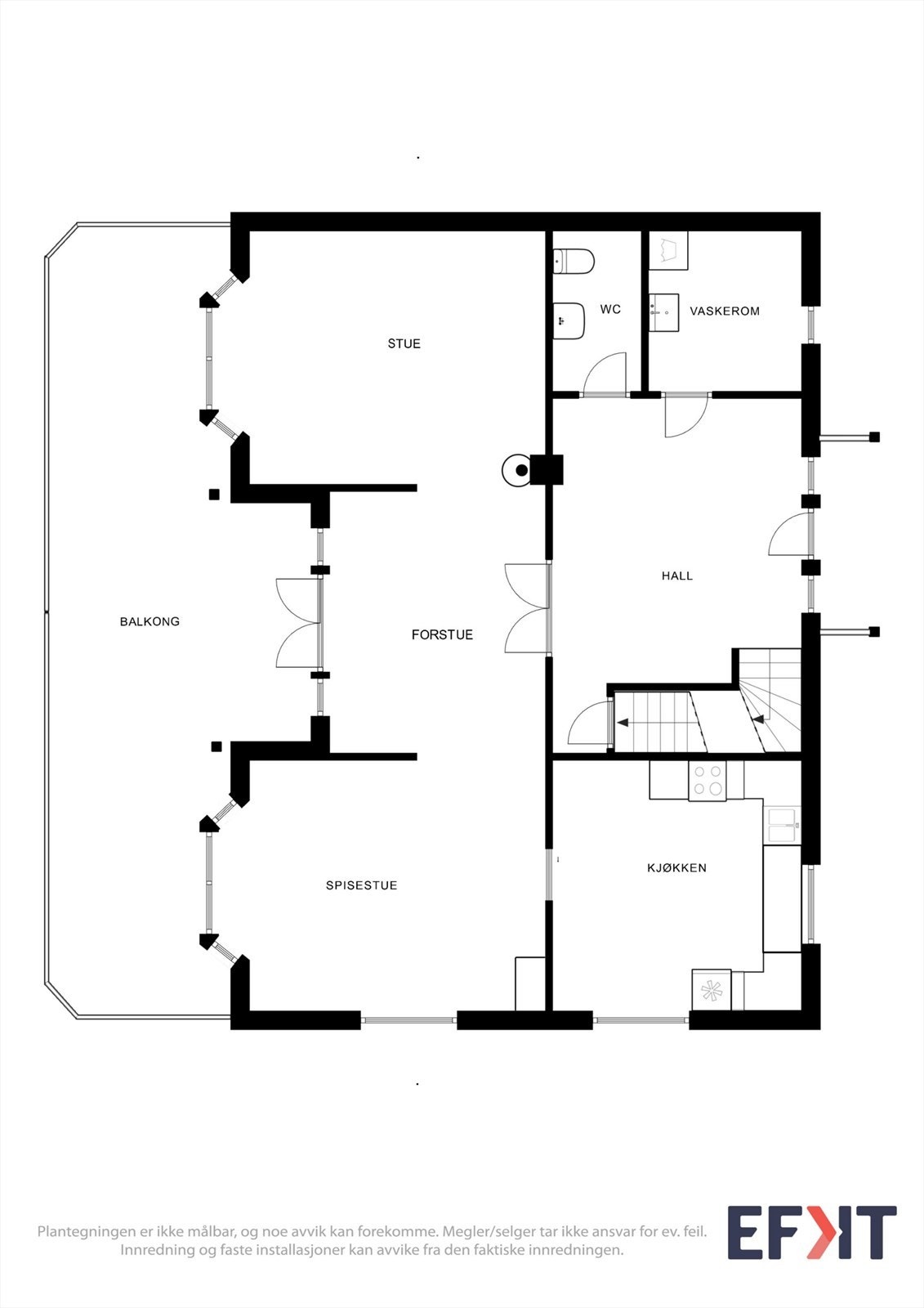 Plantegning 1. etasje Galleribilde