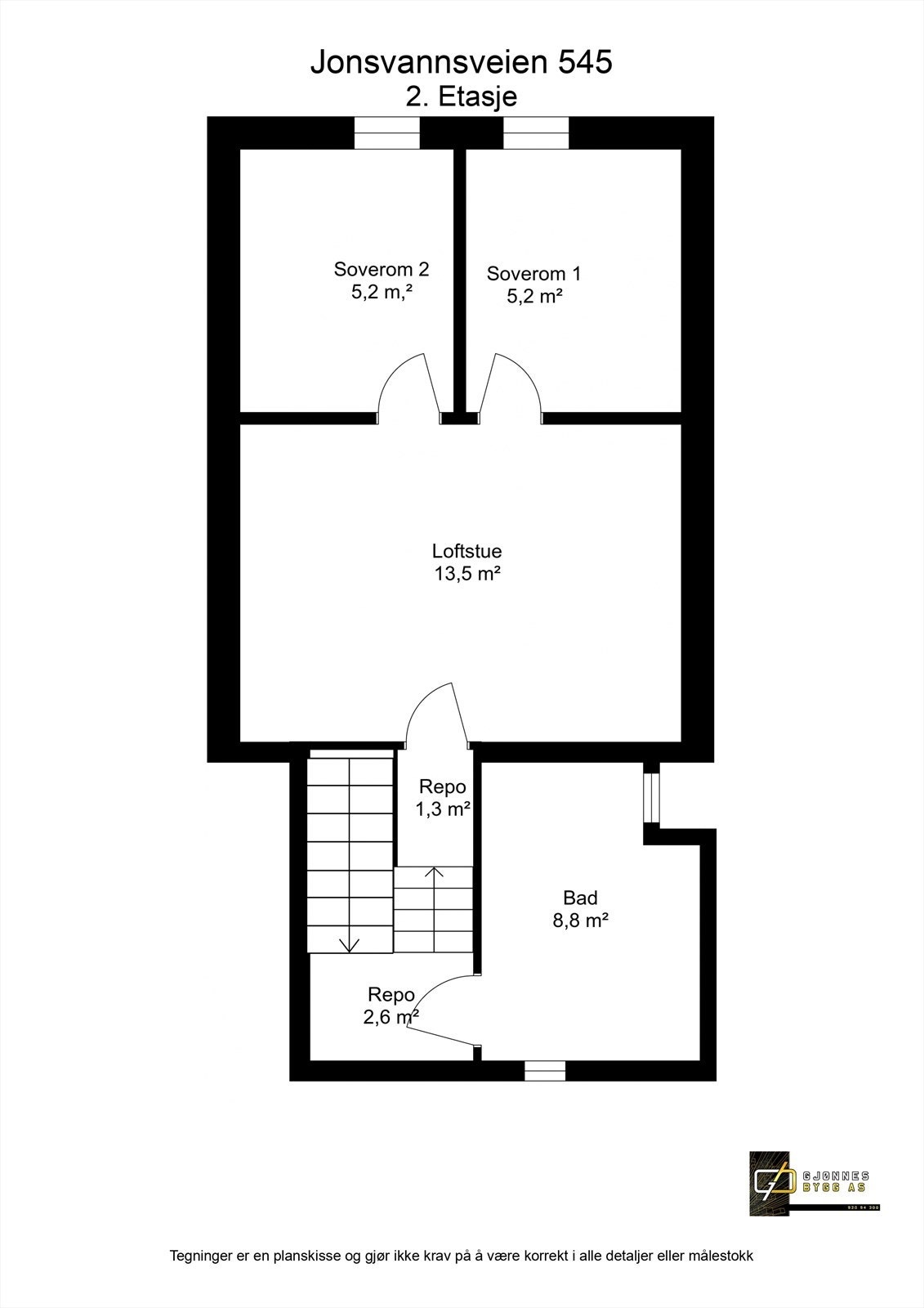Jonsvannsveien 545 - 2. Etasje - 2D Floor Plan.jpg Galleribilde