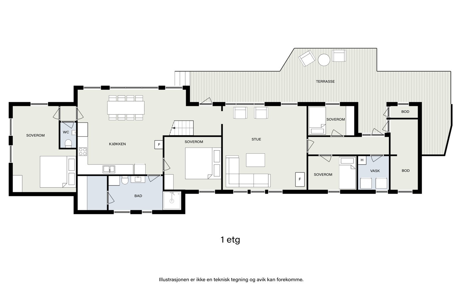 Plantegning 1. etasje. Galleribilde