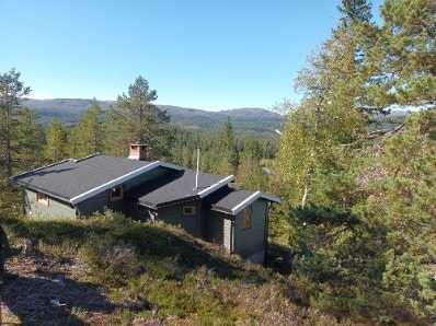 Oversiktsbilde fra bak hytta (Selgers eget bilde) Galleribilde