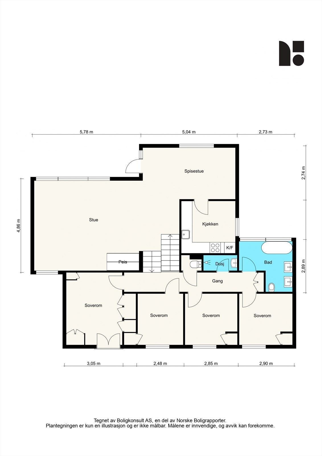Plantegning 1. etasje Galleribilde