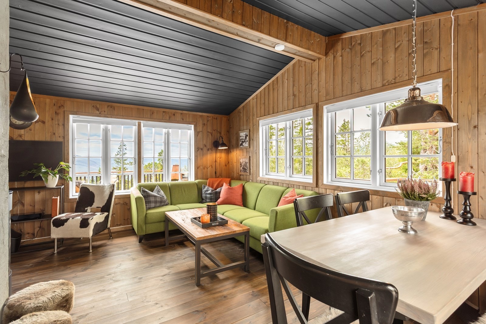 Utsikten kommer fint inn i rommet. Galleribilde