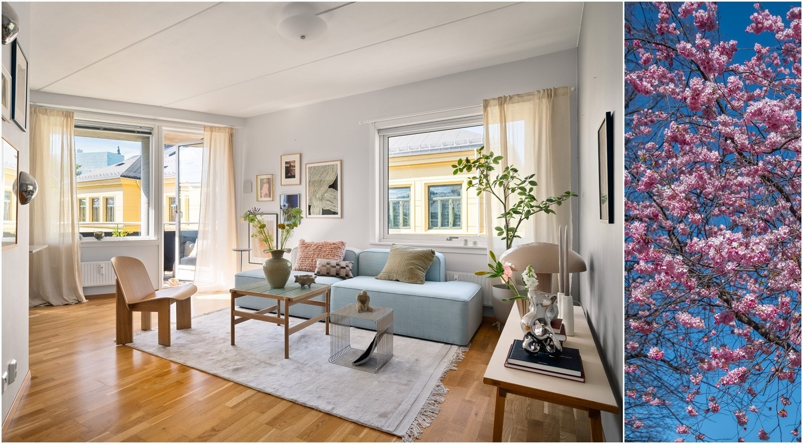 Her får du solrik balkong, heis, garasje og fyring inkl. Galleribilde