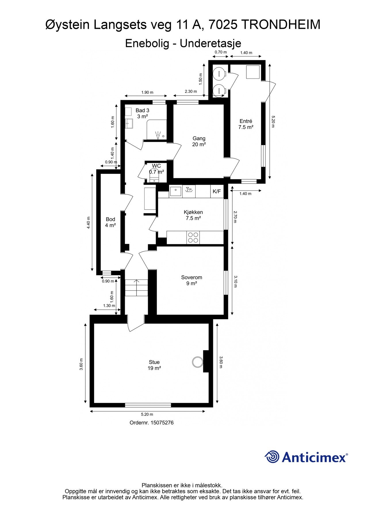 Plantegning - Underetasje Galleribilde