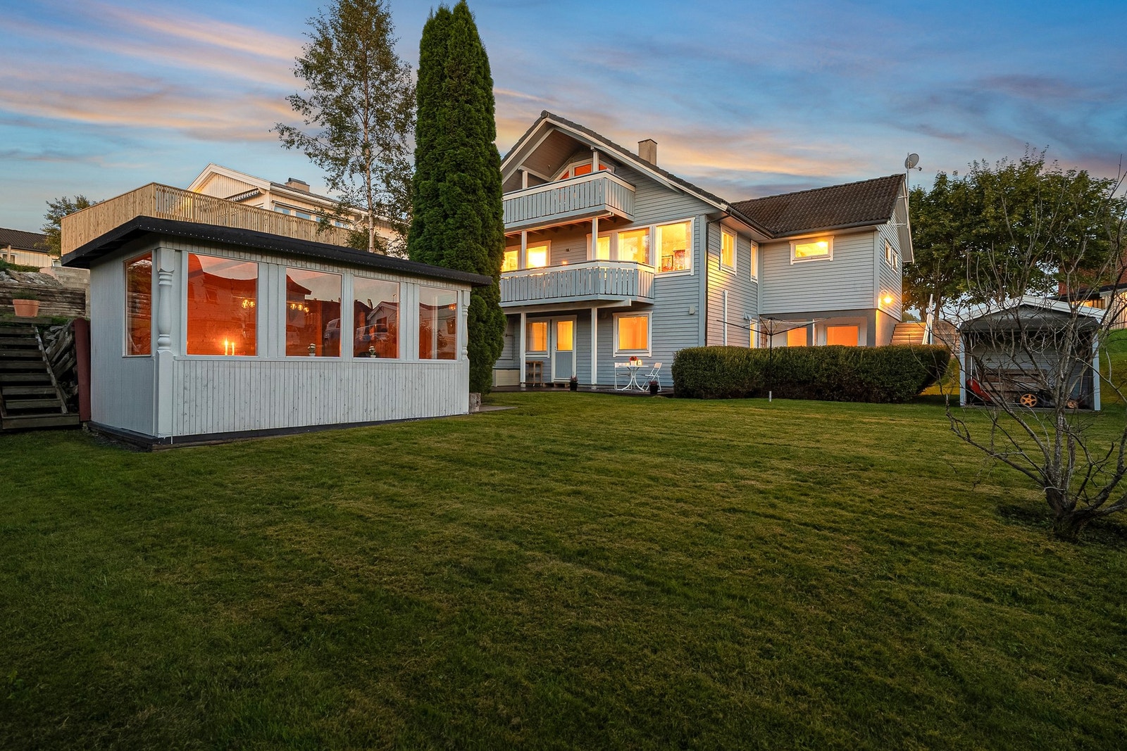 Den store hagen har virkelig vært et høydepunkt i hverdagen for dagens eier. Galleribilde