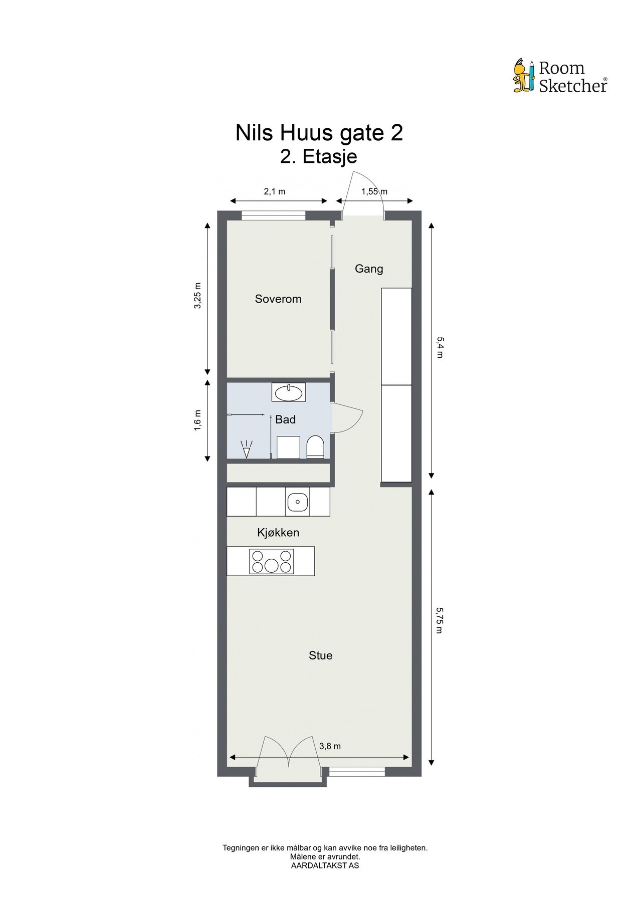 Planskisse. Svært effektiv planløsning. Galleribilde