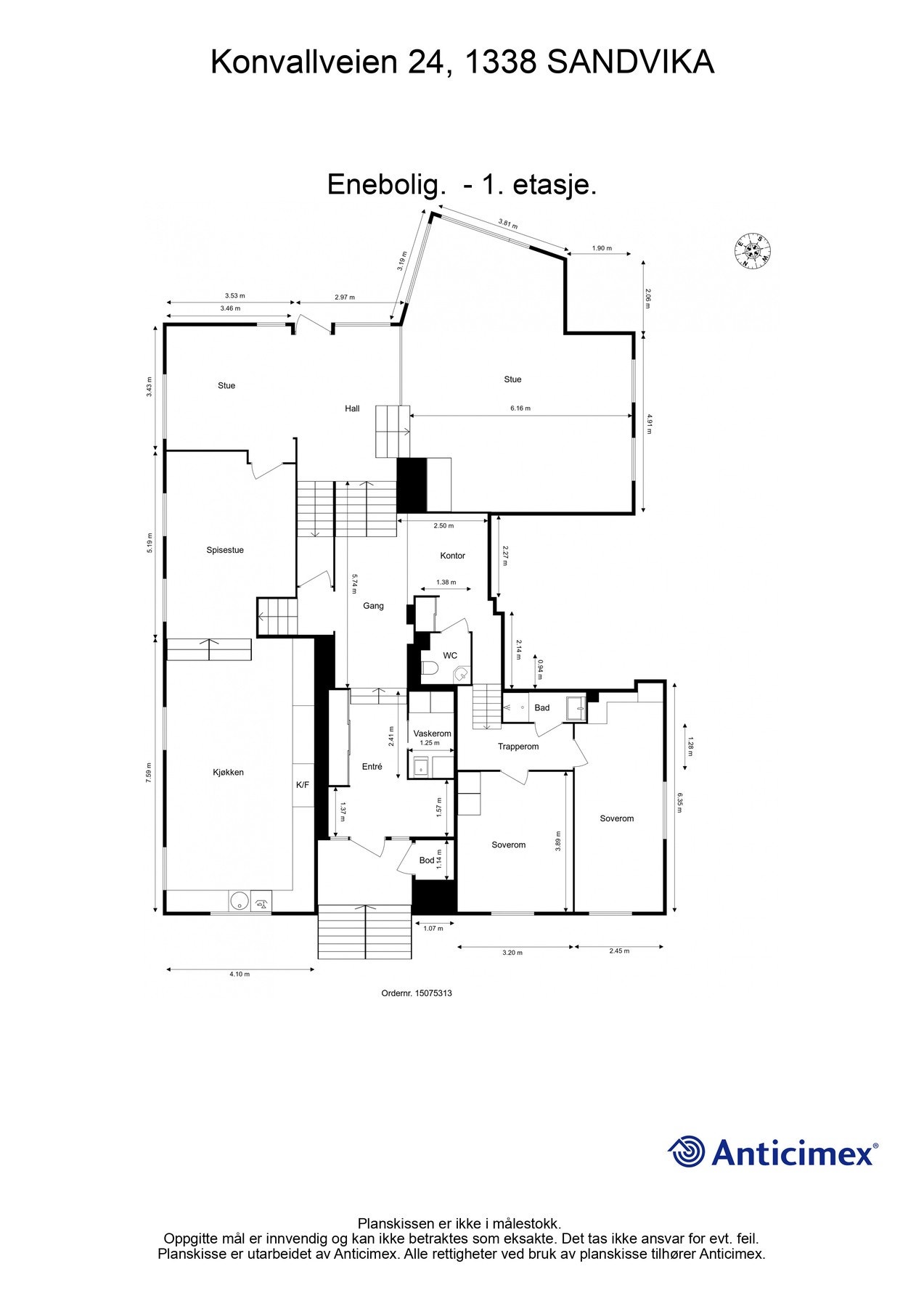 Plantegning - 1. etasje Galleribilde