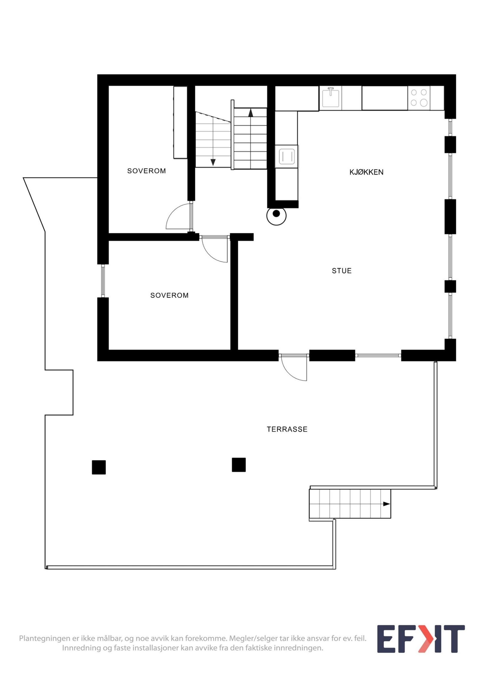 Planløsning hovedetasje Galleribilde