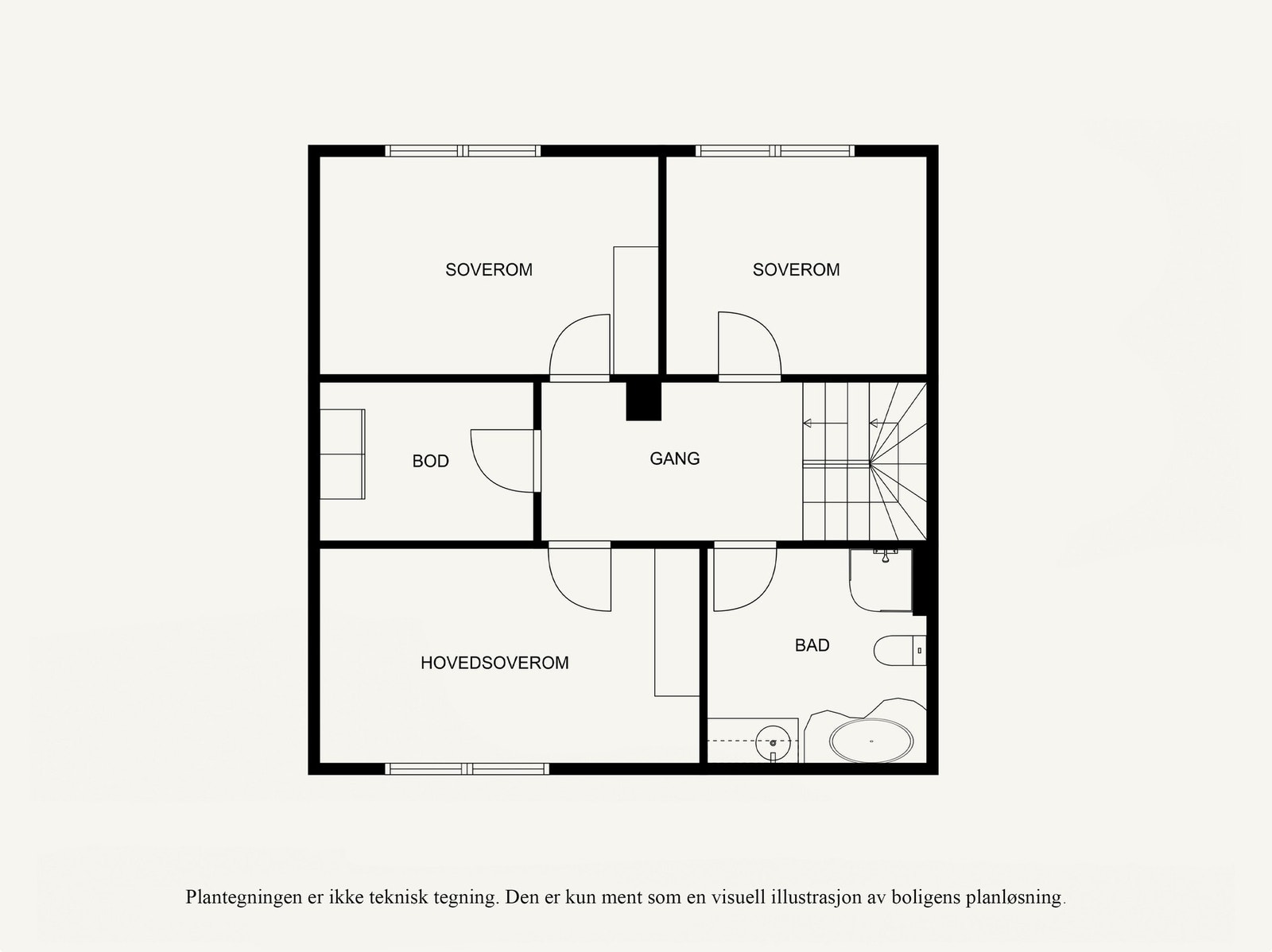 Plantegning 2. etasje. Galleribilde