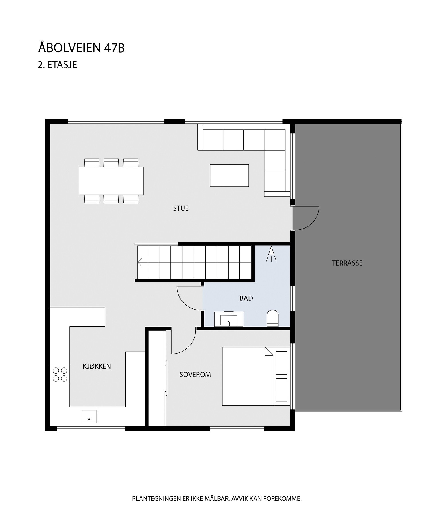 Gjør deg kjent med planløsningen i 2. etasje Galleribilde
