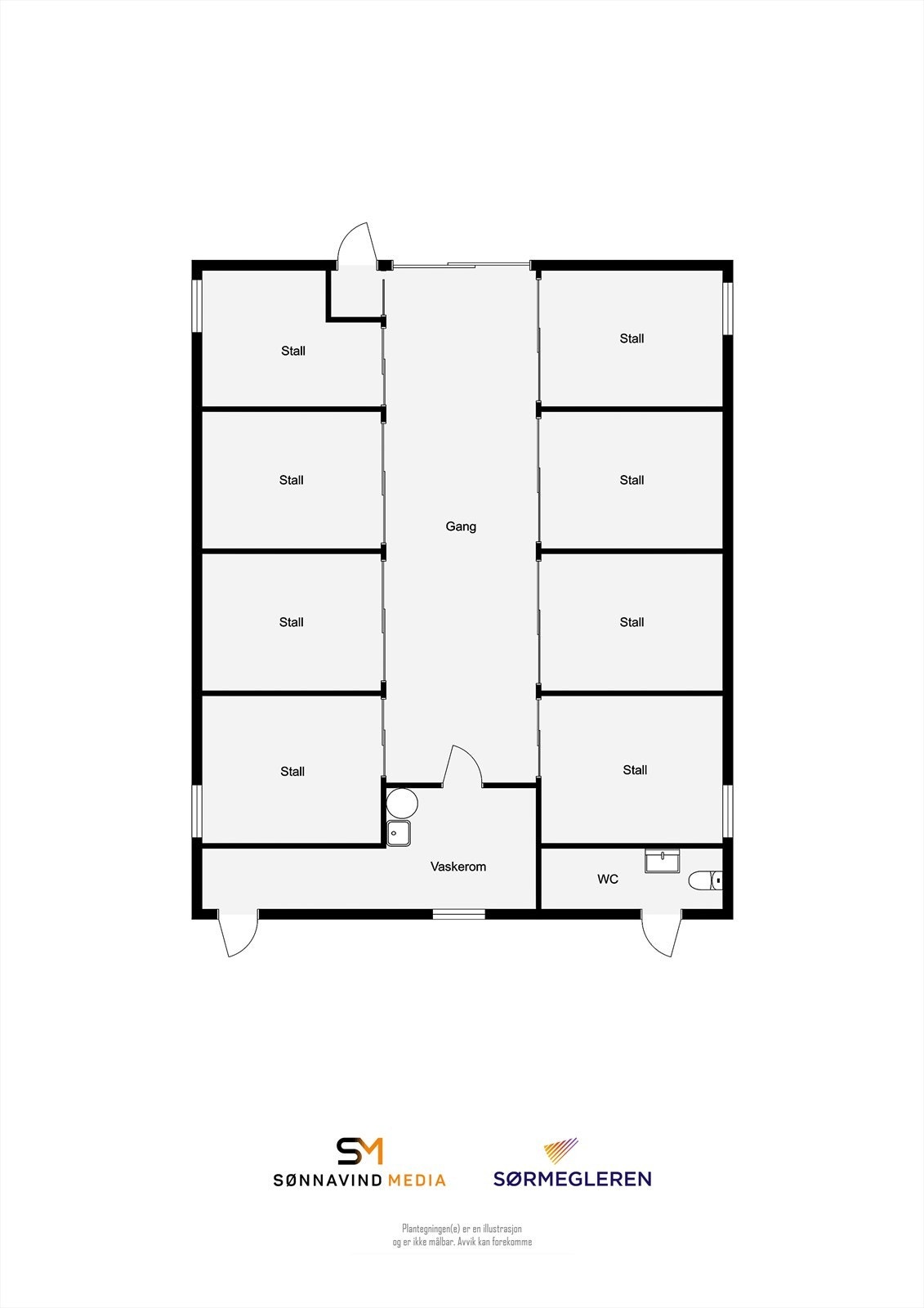 Plantegning stall Galleribilde