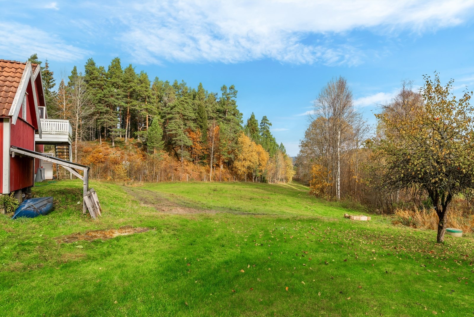 Stor tomt med god plass til lek og moro Galleribilde