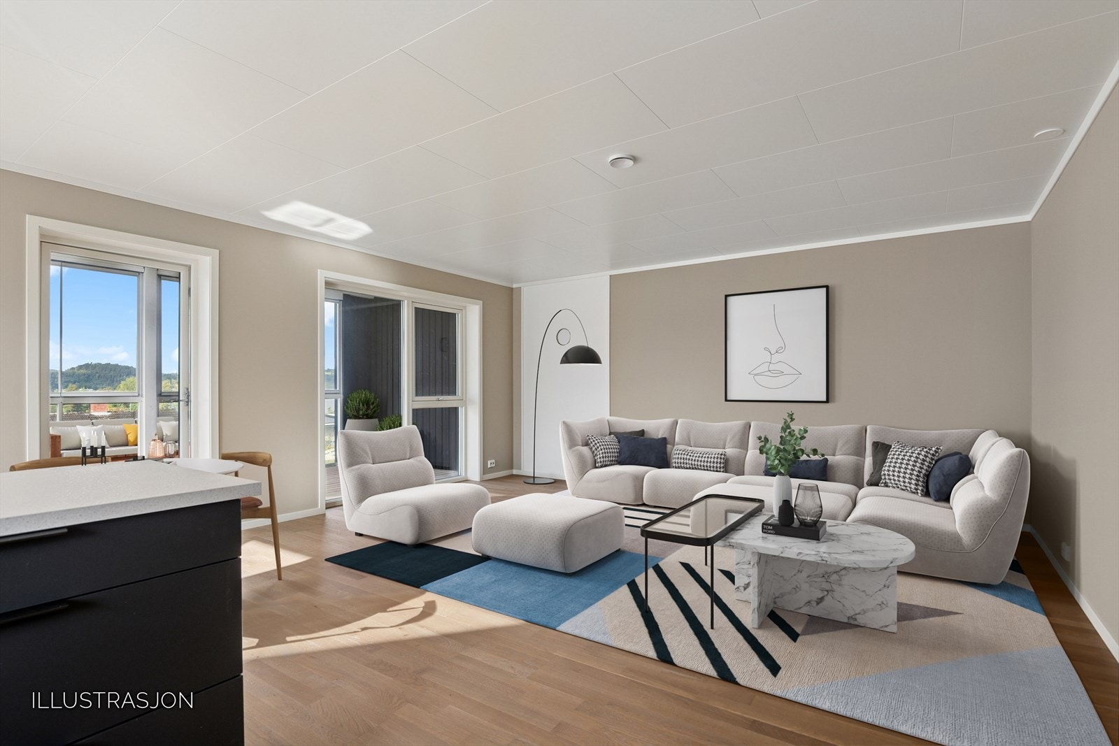 Velkommen til Parkvegen 60B! Elegant 4-roms selveiet leilighet med attraktiv beliggenhet! Fra stuen er det utgang til romslig, innglasset veranda/ balkong hvor du kan nyte spektakulær Mjøsutsikt! Galleribilde