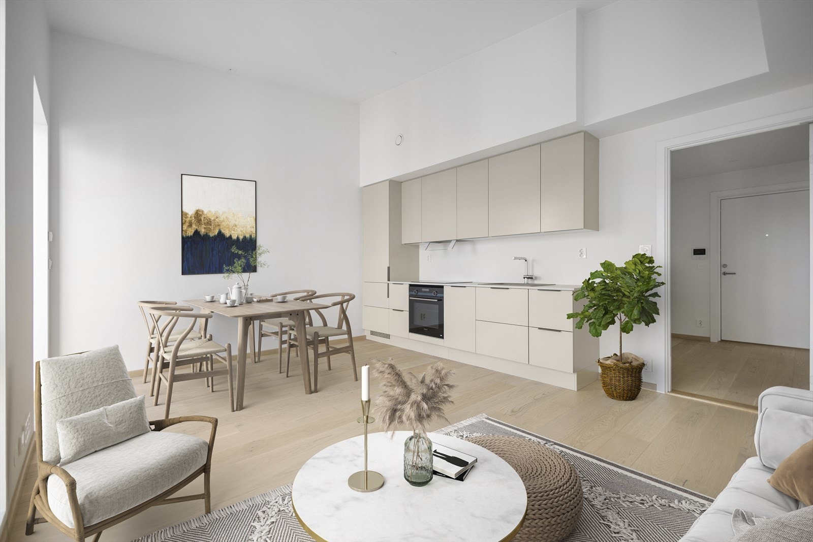 Velkommen til Nordstrandveien 45B i Villa Sæter - En lys og praktisk 2-roms andelsleilighet med sentral beliggenhet på Sæter - Digital styling Galleribilde