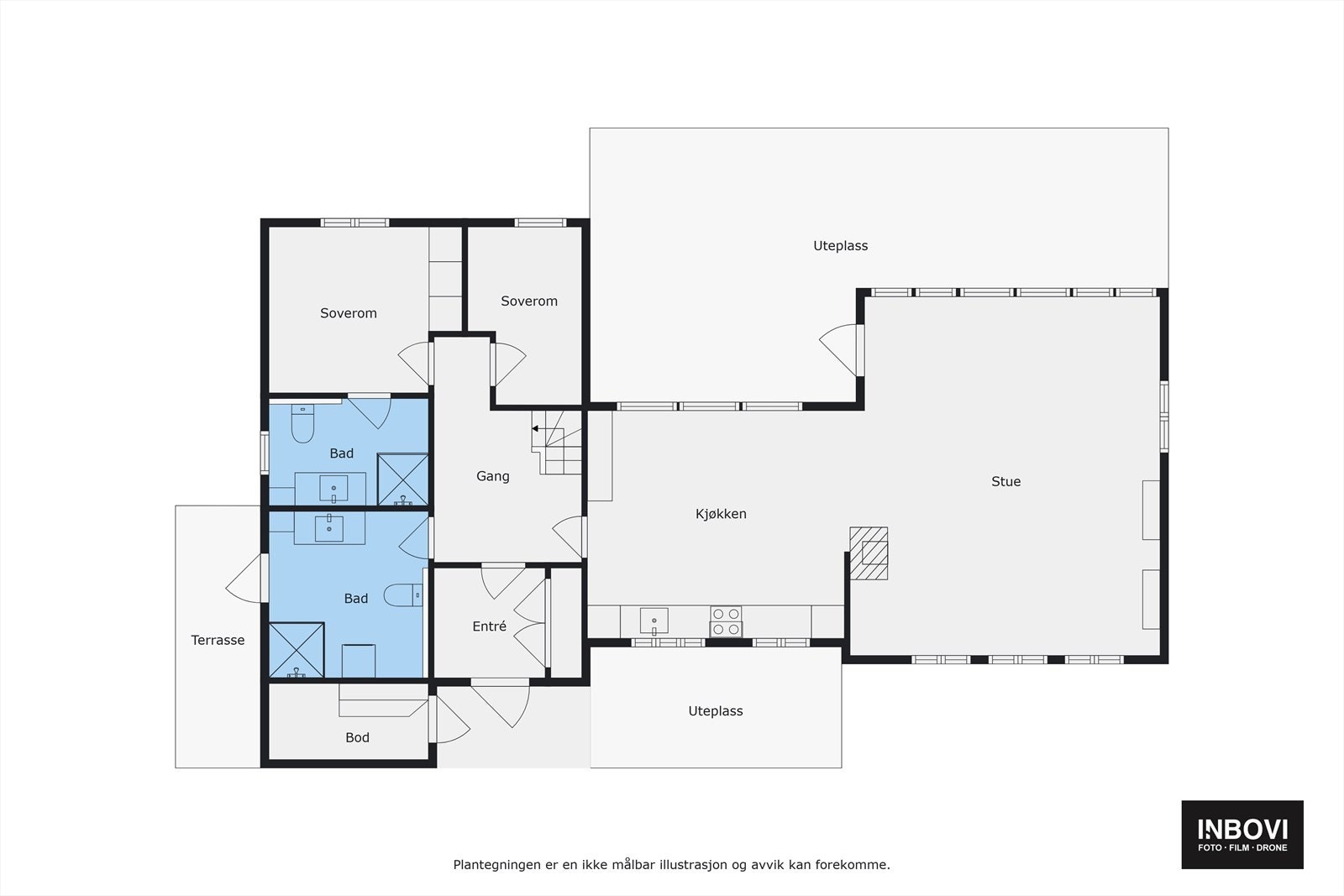 Plantegning 1.etg Galleribilde