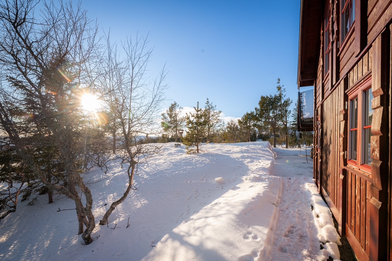 Her bor du usjenert og idyllisk med flotte turområder rett utenfor døren, og spennende lekearealer for barna! Galleribilde