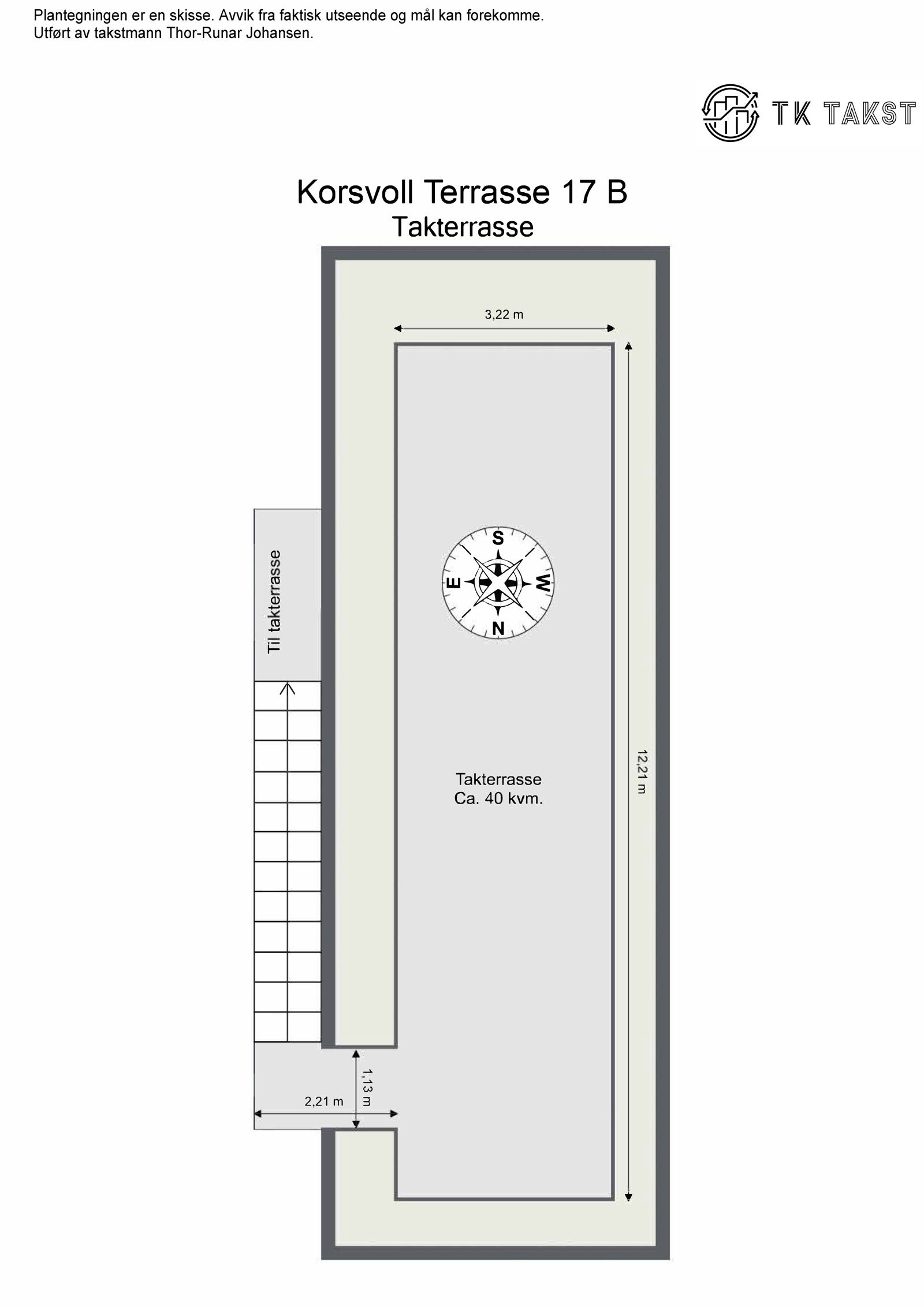 Plantegning KT 17 B - Takterrasse Galleribilde