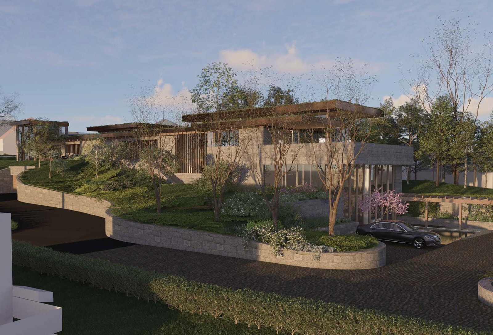 Perspektiv tegning av eventuell ny bolig med rammetillatelse. Avvik kan forekomme. Galleribilde