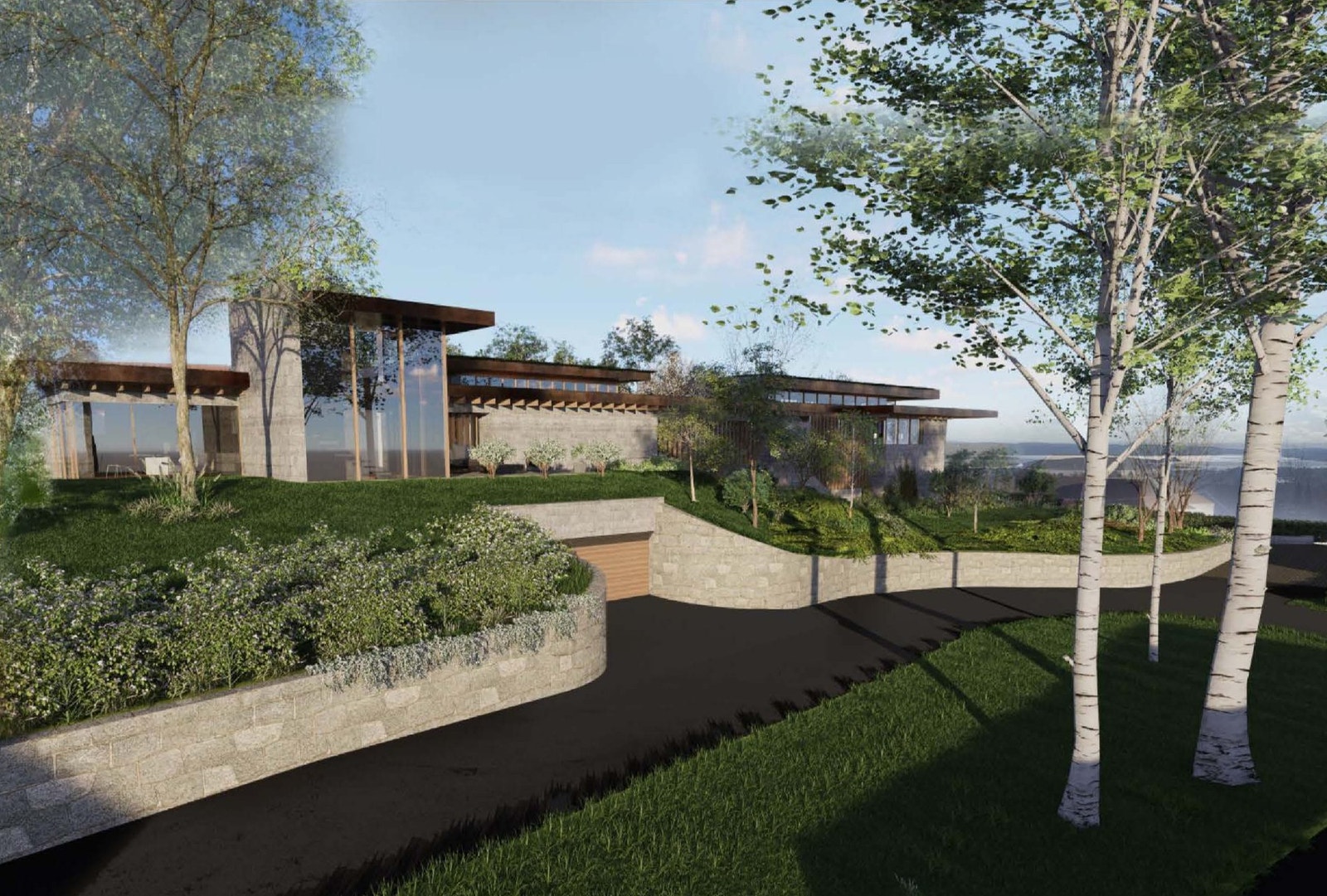 Perspektiv tegning av eventuell ny bolig med rammetillatelse. Avvik kan forekomme. Galleribilde