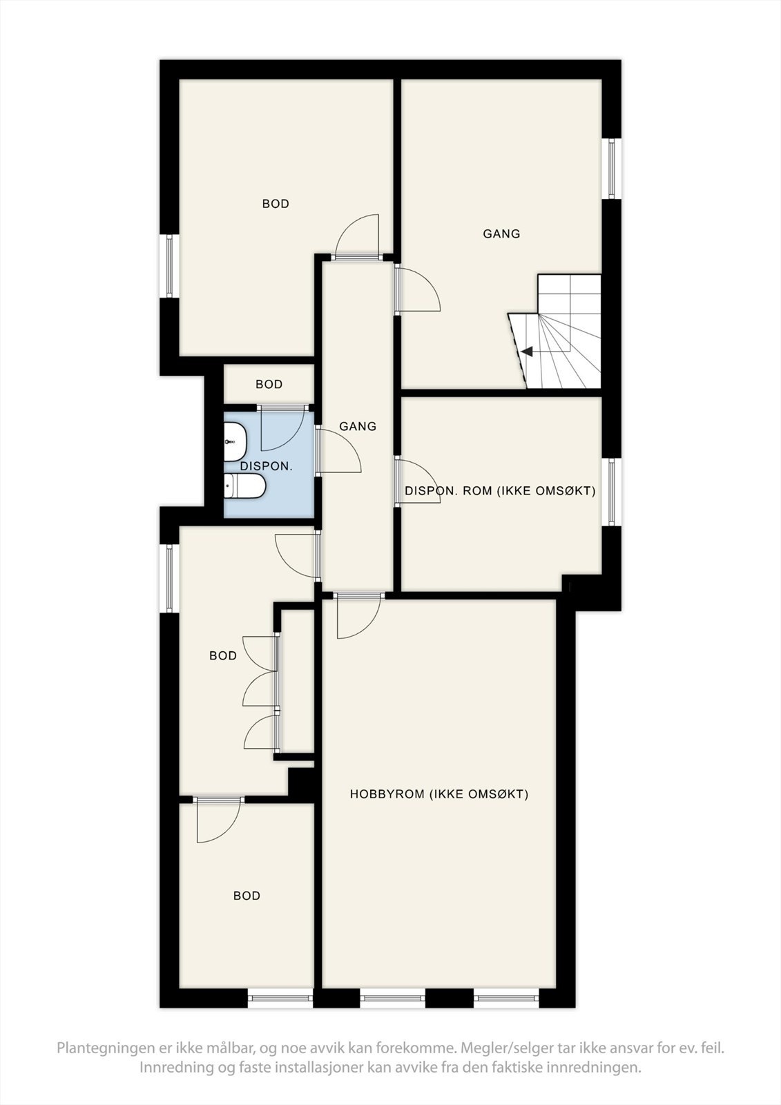 Plantegning kjeller. Galleribilde