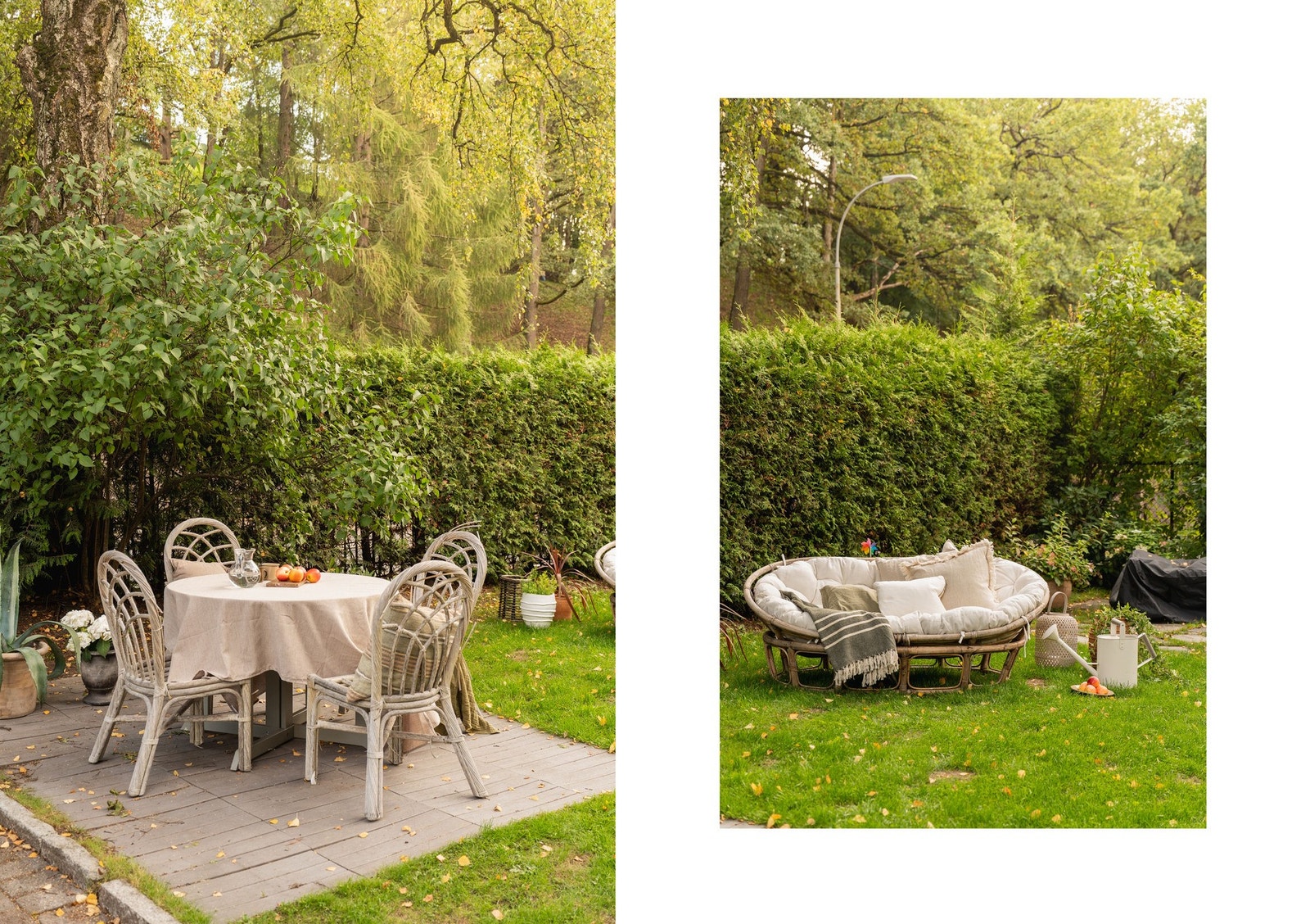 Uteplassen er godt skjermet mot veien med fyldig hekk. Galleribilde