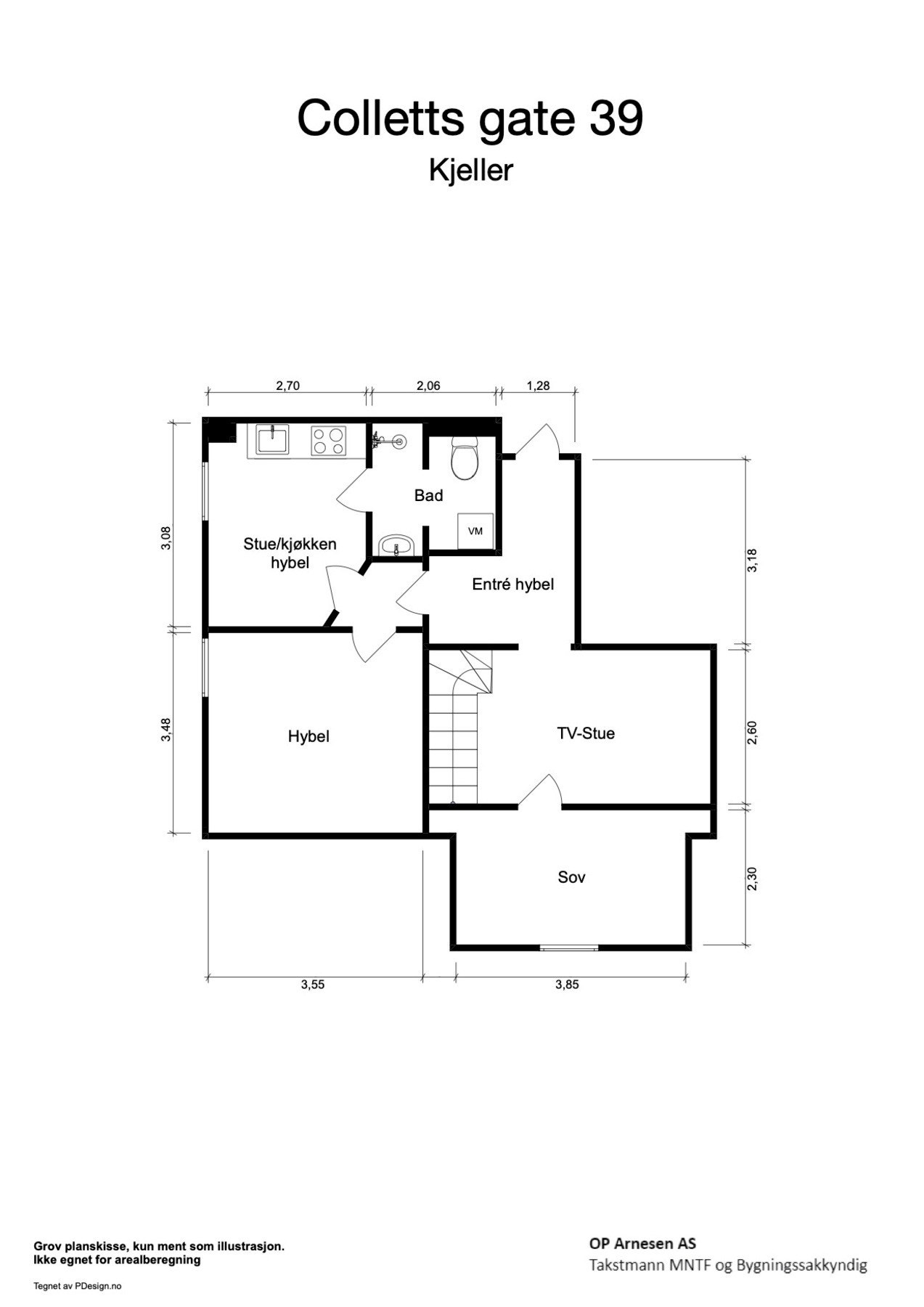 Plantegning underetasje. Galleribilde