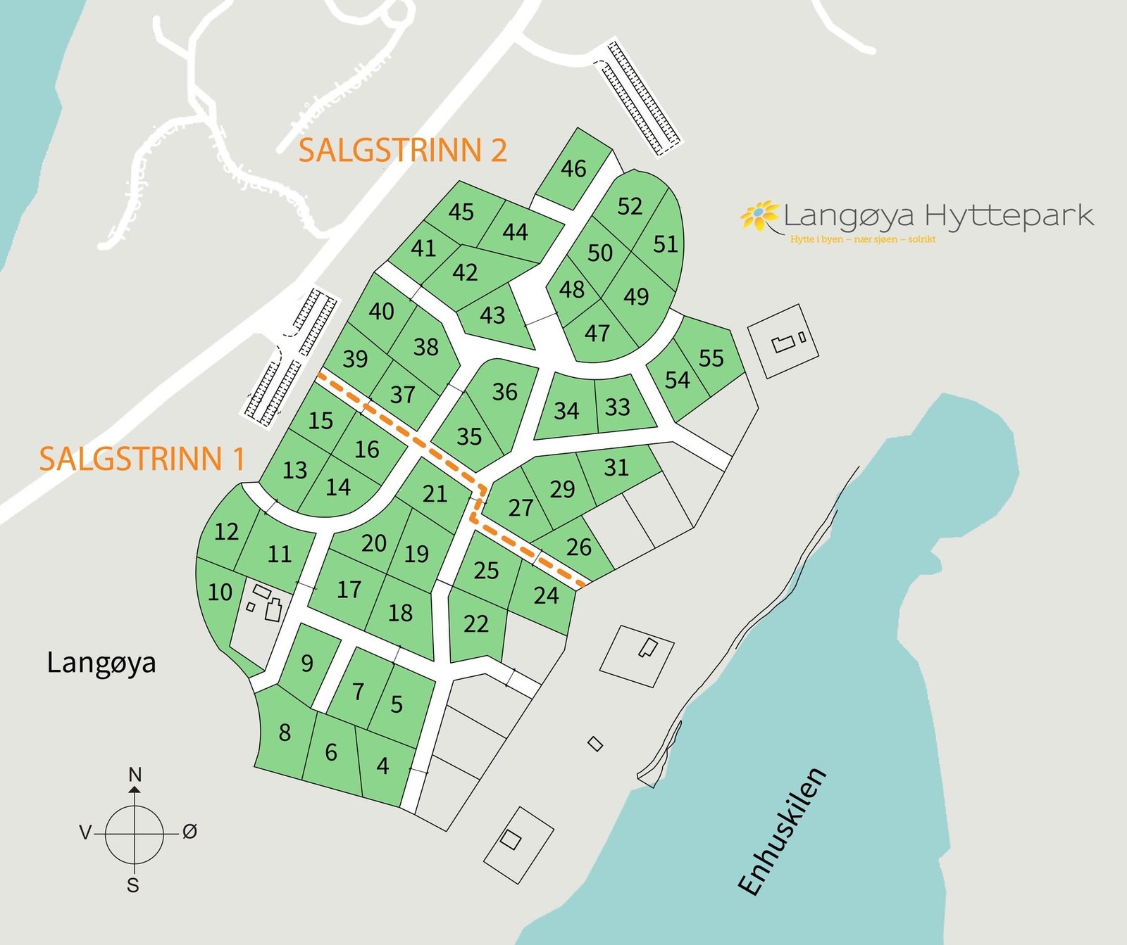 Tomtekart Langøya hyttepark.
Annonsen gjelder tomt 20 Galleribilde