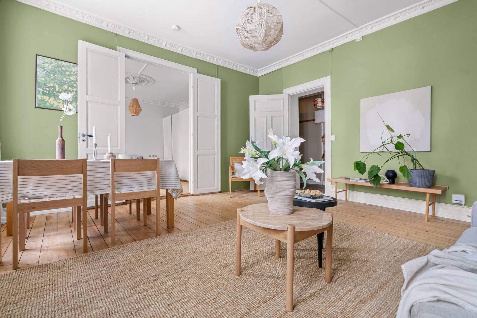 Mellom stuen og det største soverommet er det en flott fløydør. Galleribilde